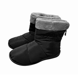 Isotoner Women’s Signature Nylon Faux Fur Indoor /Outdoor  Boot Slippers